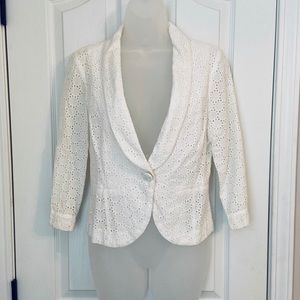 Candies White Lace Blazer